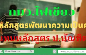 กมว. ไฟเขียว หลักสูตรพัฒนาความเป็นครู แทน ป.บัณฑิต