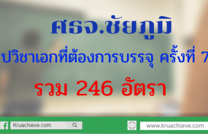 ศธจ.ชัยภูมิ สรุปวิชาเอกที่ต้องการบรรจุครั้งที่ 7 รวม 246 อัตรา