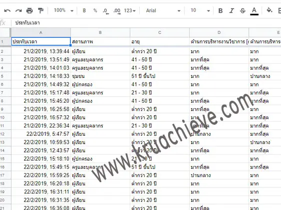 การส่งไฟล์ออกเป็นรูปแบบ Excel  หรือ Google Sheet