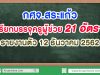 กศจ.สระแก้ว เรียกบรรจุครูผู้ช่วย 21 อัตรา รายงานตัว 12 ธันวาคม 2562