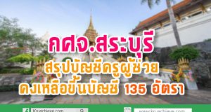 กศจ.สระบุรี สรุปบัญชีครูผู้ช่วย คงเหลือขึ้นบัญชี 135 อัตรา