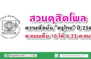 สวนดุสิตโพล เผย ความเชื่อมั่น “ครูไทย” ปี 2562 คะแนนเต็ม 10 ได้ 6.25 คะแนน