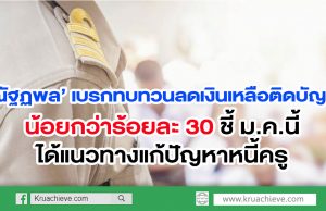 ‘ณัฐฏพล’ เบรกทบทวนลดเงินเหลือติดบัญชีน้อยกว่าร้อยละ 30 ชี้ ม.ค.นี้ได้แนวทางแก้ปัญหาหนี้ครู