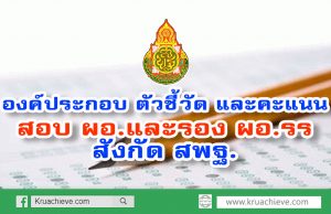 องค์ประกอบ ตัวชี้วัด และคะแนนสอบ ผอ.และรอง ผอ.รร สังกัด สพฐ.