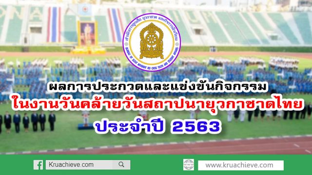 ผลการประกวดและแข่งขันกิจกรรมในงานวันคล้ายวันสถาปนายุวกาชาดไทย ประจำปี 2563