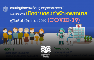 กรมบัญชีกลางเพิ่มรายการเบิกจ่ายตรงค่ารักษาพยาบาล ผู้ติดเชื้อไวรัสโคโรนา 2019 (COVID – 19)