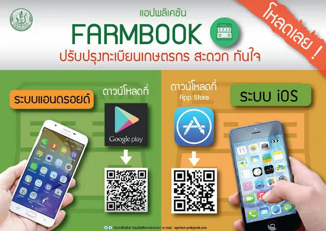 เกษตรกรใหม่ลงทะเบียนผ่านแอปพลิเคชัน Farmbook รับเงินช่วยเหลือ 15000 บาท