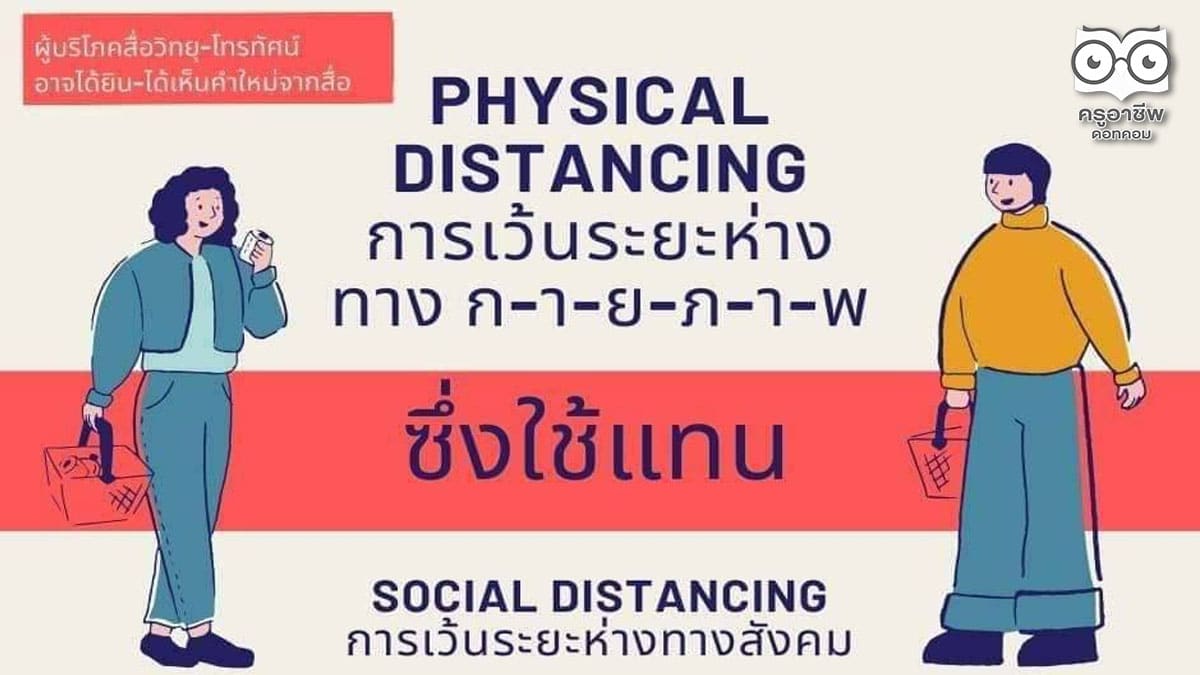 องค์การอนามัยโลก (WHO) ปรับ"Physical distsncing" แทนคำ "Social Distancing" แล้ว