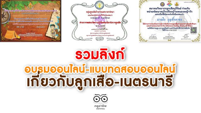 รวมลิงก์ อบรมออนไลน์-แบบทดสอบออนไลน์เกี่ยวกับลูกเสือ-เนตรนารี