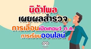 ผลนิด้าโพล เผยผลสำรวจ ส่วนใหญ่เห็นด้วยเปิดเทอม1 ก.ค. ส่วนเรื่องเรียนออนไลน์ส่วนใหญ่ยังไม่เห็นด้วย