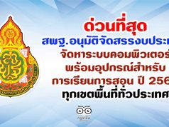 ด่วนที่สุด สพฐ.อนุมัติจัดสรรงบประมาณ จัดหาระบบคอมพิวเตอร์พร้อมอุปกรณ์สำหรับการเรียนการสอน ปี 2563 ทุกเขตพื้นที่ทั่วประเทศ