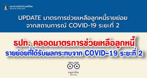 ข่าวดี!! แบงค์ชาติออกมาตราการ ช่วยเหลือลูกหนี้รายย่อยที่ได้รับผลกระทบจากสถานการณ์โรคโควิด-19 เฟส 2