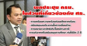 ผลประชุม ครม. ในส่วนที่เกี่ยวข้องกับ ศธ. 2 มิ.ย.2563 การเตรียมความพร้อมก่อนเปิดภาคเรียน สนับสนุนงบประมาณในการเยี่ยมบ้าน และการขยายเวลาสิทธิประโยชน์ทางภาษี การบริจาคเพื่อสนับสนุนการศึกษา​ ต่อไปอีก 2 ปี