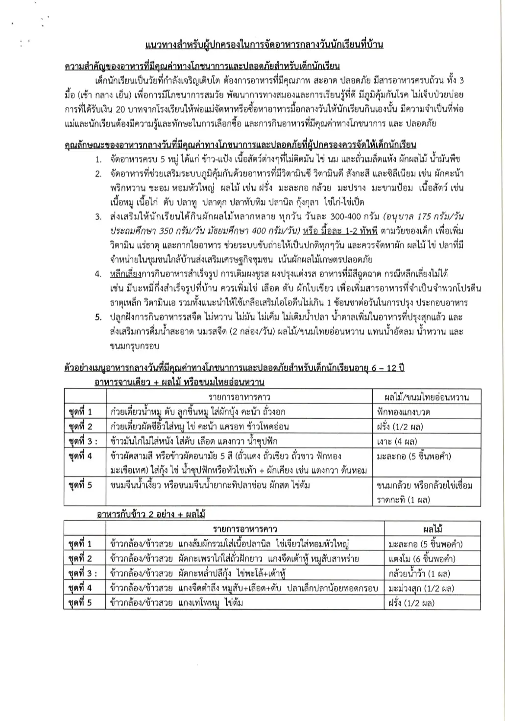 สพฐ.แจ้งแนวทางการดำเนินงานโครงการอาหารกลางวัน ในสถานการณ์แพร่ระบาดของโรคติดเชื้อ COVID-19