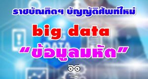 ราชบัณฑิตฯ บัญญัติศัพท์ใหม่ big data ว่า “ข้อมูลมหัต”