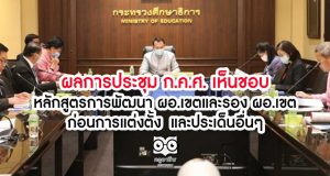 ผลการประชุม ก.ค.ศ. เห็นชอบ หลักสูตรการพัฒนา ผอ.เขตและรอง ผอ.เขต ก่อนการแต่งตั้ง และประเด็นอื่นๆ