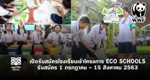 WWF เปิดรับสมัครโรงเรียนเข้าโครงการ ECO SCHOOLS รับสมัคร 1 กรกฎาคม - 15 สิงหาคม 2563