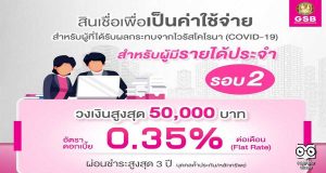 ‘ออมสิน’ ปล่อยกู้สินเชื่อดอกเบี้ยต่ำ ‘สินเชื่อฉุกเฉิน’ สูงสุดรายละ 50,000 บาท รอบสอง