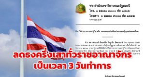 เจ้าผู้ครองรัฐคูเวต เสด็จสวรรคต นายกรัฐมนตรี มีคำสั่งให้ส่วนราชการและรัฐวิสาหกิจ ลดธงครึ่งเสาทั่วราชอาณาจักร เป็นเวลา 3 วันทำการ