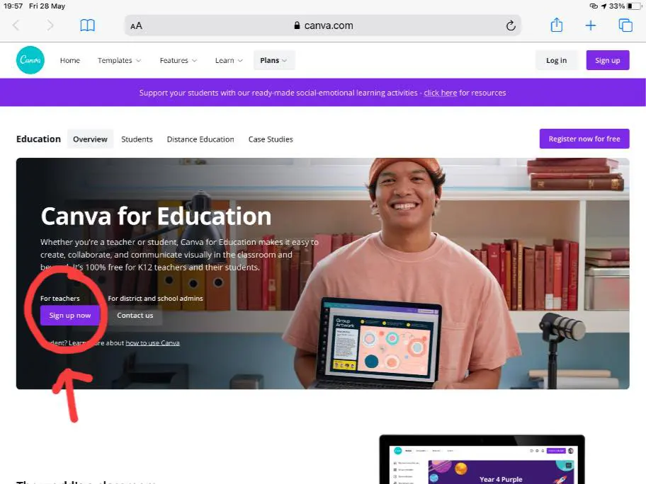 วิธีการลงทะเบียนเพื่อใช้งาน Canva for Education