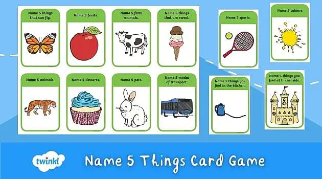 5. เกมส์ Name 5 things