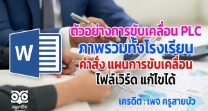 ตัวอย่างการขับเคลื่อน PLC ภาพรวมทั้งโรงเรียน คำสั่ง แผนการขับเคลื่อน ไฟล์เวิร์ด แก้ไขได้