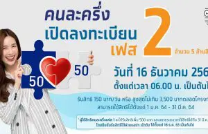 ด่วน!! ลงทะเบียน “คนละครึ่ง เฟส 2″เพิ่มอีก 5 ล้านสิทธิ์ 16 ธันวาคม 2563 เวลา 06.00 น.