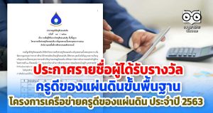 ประกาศรายชื่อผู้ได้รับรางวัลครูดีของแผ่นดิน​ขั้น​พื้นฐาน​ โครงการเครือข่ายครูดีของแผ่นดิน​ ประจำปี 2563​