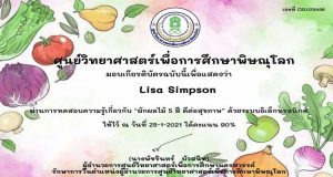 ขอเชิญทดสอบออนไลน์ เรื่อง “ผักผลไม้ 5สี ดีต่อสุขภาพ” ผ่านเกณฑ์ 80% รับเกียรติบัตรได้ที่ E-Mail