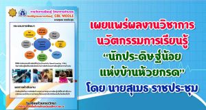 เผยแพร่ผลงานวิชาการ นวัตกรรมการเรียนรู้“นักประดิษฐ์น้อย แห่งบ้านห้วยกรด” โดย นายสุเมธ ราชประชุม