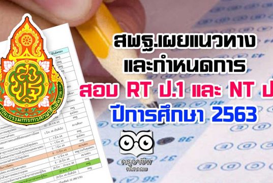 สพฐ.เผยแนวทางและกำหนดการสอบ RT ป.1 และ NT ป.3 ปีการศึกษา 2563