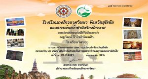 ขอเชิญทดสอบออนไลน์ "ความรู้เกี่ยวกับจังหวัดสุโขทัย" ผ่านเกณฑ์80% ขึ้นไป รับเกียรติบัตรได้ทางอีเมล โดยโรงเรียนกงไกรลาศวิทยา