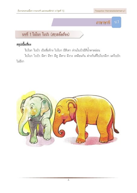 ดาวน์โหลดฟรี!! ใบงานวิชาภาษาไทย “ภาษาพาที และวรรณคดีลำนำ” ระดับชั้น ป.1-ป.6
