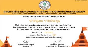 แบบทดสอบออนไลน์ กิจกรรมส่งเสริมการเรียนรู้ประวัติศาสตร์ชาติไทย โดย ศูนย์การศึกษานอกระบบและการศึกษาตามอัธยาศัยอำเภอนครหลวง จังหวัดพระนครศรีอยุธยา