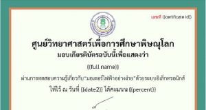 แบบทดสอบออนไลน์ เรื่อง “มอเตอร์ไฟฟ้าอย่างง่าย” ผ่านเกณฑ์ 80% รับเกียรติบัตรฟรี โดยศูนย์วิทยาศาสตร์เพื่อการศึกษาพิษณุโลก
