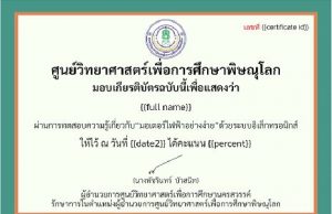 แบบทดสอบออนไลน์ เรื่อง “มอเตอร์ไฟฟ้าอย่างง่าย” ผ่านเกณฑ์ 80% รับเกียรติบัตรฟรี โดยศูนย์วิทยาศาสตร์เพื่อการศึกษาพิษณุโลก