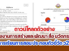 ดาวน์โหลดตัวอย่างไฟล์ รายงานการสร้างและพัฒนา สื่อ นวัตกรรม การเรียนการสอน ประกอบตัวชี้วัด ว21