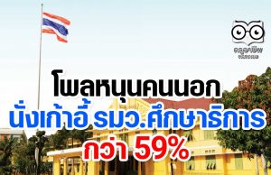 โพลหนุนคนนอกนั่งเก้าอี้ รมว.ศึกษาธิการ กว่า 59%