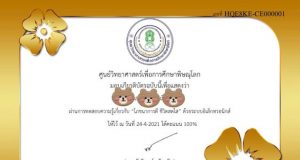 แบบทดสอบออนไลน์ เรื่อง โภชนาการดี ชีวิตสดใส ผ่านเกณฑ์ร้อยละ 80 ขึ้นไป รับเกียรติบัตรได้ที่ E-Mail โดยศูนย์วิทยาศาสตร์เพื่อการศึกษาพิษณุโลก