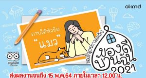OKMD ขอเชิญเพื่อนๆ ประกวดคลิป “แมว” ในโครงการ “ของดีบ้านฉัน 2021” ชิงรางวัล 40,000 บาท!!