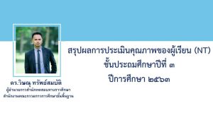 สรุปผลการประเมินคุณภาพของผู้เรียน (NT) ชั้นประถมศึกษาปีที่ 3 ปีการศึกษา 2563