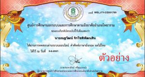 แบบทดสอบออนไลน์ เรื่อง คำศัพท์ภาษาอังกฤษ ผลไม้ไทย ผ่านเกณฑ์ 80% รับเกียรติบัตรทางอีเมล์ โดยห้องสมุดประชาชนอำเภอโพธาราม