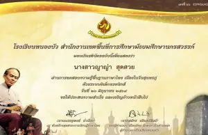 แบบทดสอบออนไลน์ เนื่องใน "วันสุนทรภู่" วันที่ 26 เดือน มิถุนายน พ.ศ. 2564 ตอบคำถามได้ 80% ขึ้นไป รับเกียรติบัตรออนไลน์ โดย กลุ่มสาระการเรียนรู้ภาษาไทย โรงเรียนหนองบัว สพม.นครสวรรค์