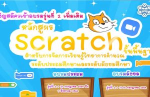 สสวท.เปิดรับสมัครอบรม หลักสูตร Scratch ขั้นพื้นฐานสำหรับการจัดการเรียนรู้วิทยาการคำนวณ รุ่นที่ 2 เพิ่มเติม!! ประกาศผู้ที่ได้รับคัดเลือกวันที่ 25 มิถุนายน 2564