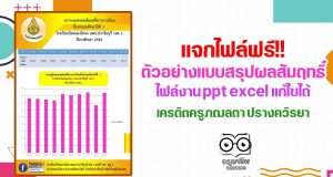 แจกไฟล์ฟรี!! ตัวอย่างแบบสรุปผลสัมฤทธิ์เป็นแผนภูมิ ไฟล์งาน ppt excel แก้ไขได้ เครดิตครูภฌลดา ปรางควิรยา