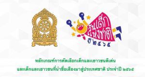 การคัดเลือกเด็กและเยาวชนดีเด่น และเด็กและเยาวชนที่นำชื่อเสียงมาสู่ประเทศชาติ ประจำปี ๒๕๖๕