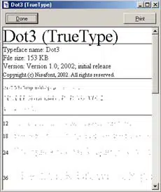 ฟอนต์คัดลายมือ ฟอนต์ Dot3