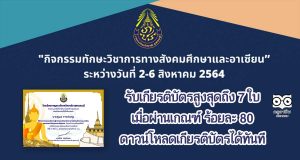 แบบทดสอบความรู้สังคมศึกษา รับเกียรติบัตรสูงสุดถึง 7 ใบ เมื่อผ่านเกณฑ์ ร้อยละ 80 ดาวน์โหลดเกียรติบัตรได้ทันที โดยกลุ่มสาระฯ สังคมศึกษา ศาสนาและวัฒนธรรม โรงเรียนกาญภิเษกวิทยาลัย สุพรรณบุรี