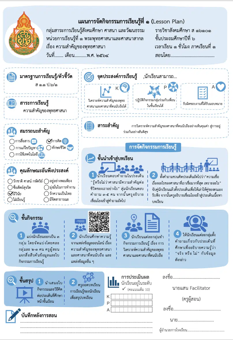 แจกไฟล์ แผนการสอนหน้าเดียว ไฟล์ ppt แก้ไขได้ เครดิต นายแสน Facilitator & board game