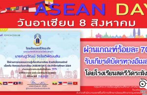 แบบทดสอบออนไลน์ความรู้เกี่ยวกับอาเซียน เนื่องในกิจกรรมวันอาเซียน (ASEAN DAY) ประจำปีการศึกษา 2564 โดยกลุ่มสาระการเรียนรู้สังคมศึกษา ศาสนา เเละวัฒนธรรม โรงเรียนสตรีวัดระฆัง